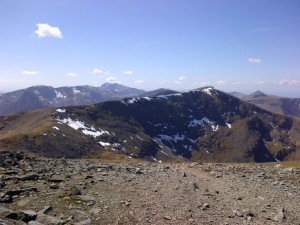 Magnificent views across Snowdonia from the top of the Carneddau 