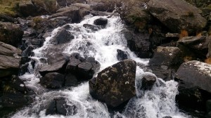 The stream over flowing in Cwm Idwal is very dramatic