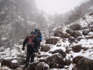 Winter guided walk in Scotland