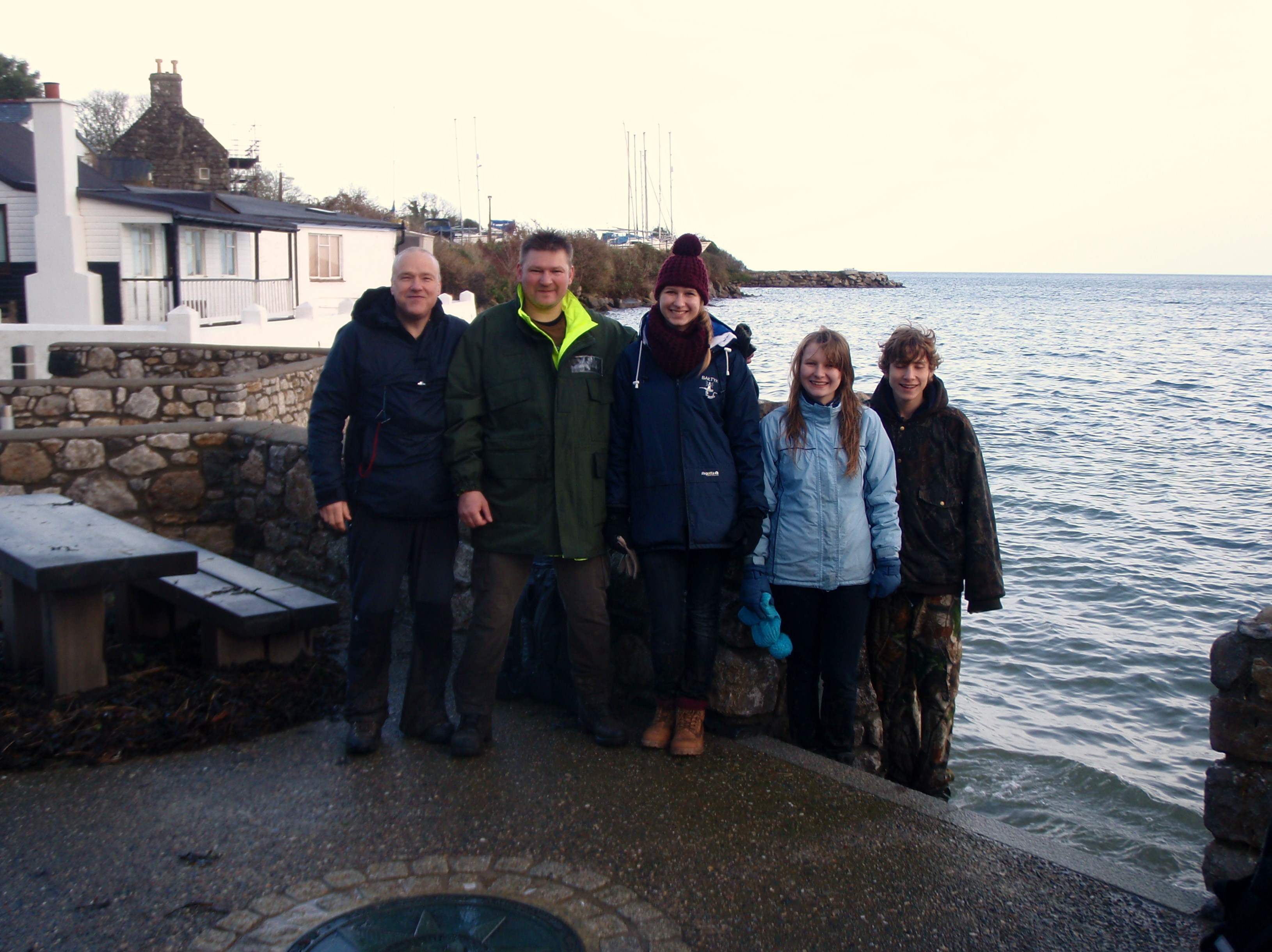 Joe, Adrian, Ola, Weronika and Jarek at Porth y Aber