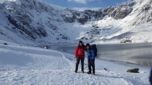 Winter skills and Walking Cwm Idwal Snowdonia