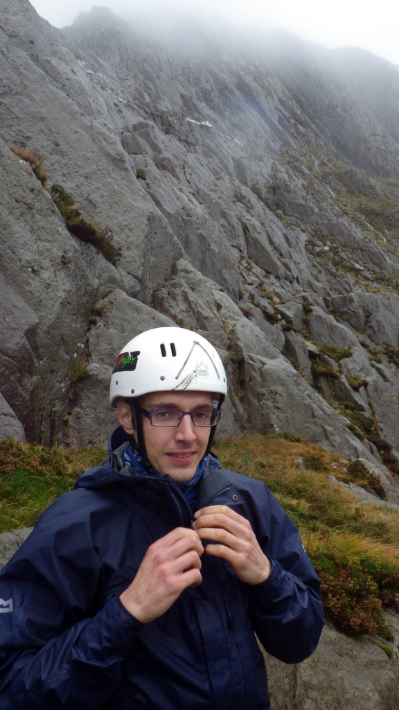 Scrambling on the North West face of Glyder Fawr, Idwal Valley, Idwal  Staircase and the continuation on the slabs above. Snowdonia -  Mountaineering Joe